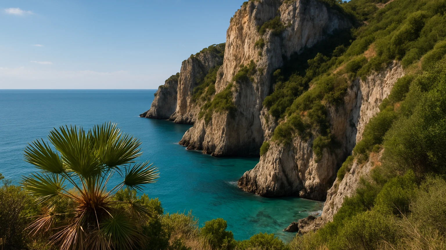 Sperlonga, oltre la Villa di Tiberio cresce la palma nana: la costa protetta di Torre Capovento e Punta Cetarola